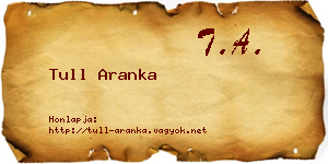 Tull Aranka névjegykártya